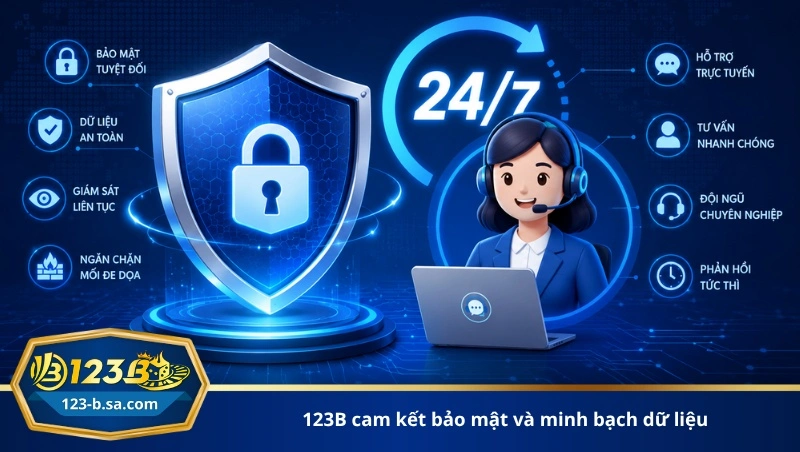 123B cam kết bảo mật và minh bạch dữ liệu
