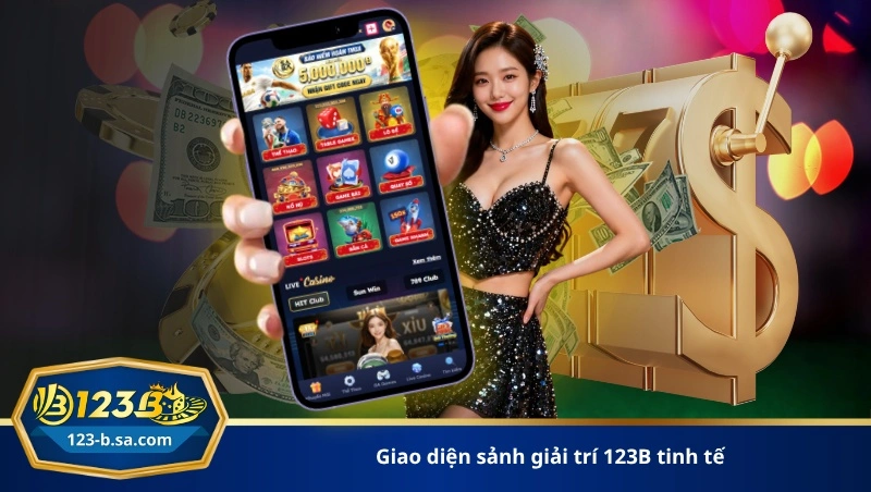 giao diện sảnh giải trí 123B tinh tế