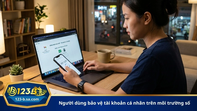 người dùng bảo vệ tài khoản cá nhân trên môi trường số