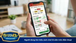 người dùng tìm hiểu cách chơi lô xiên trên điện thoại