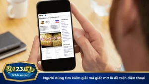 người dùng tìm kiếm giải mã giấc mơ lô đề trên điện thoại