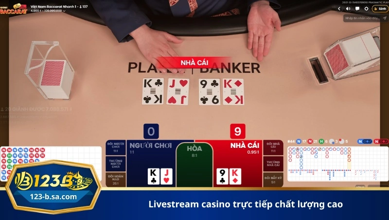 livestream casino trực tiếp chất lượng cao