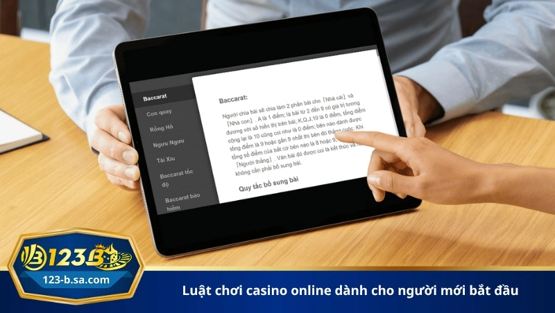 luật chơi casino online dành cho người mới bắt đầu