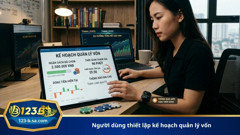 người dùng thiết lập kế hoạch quản lý vốn
