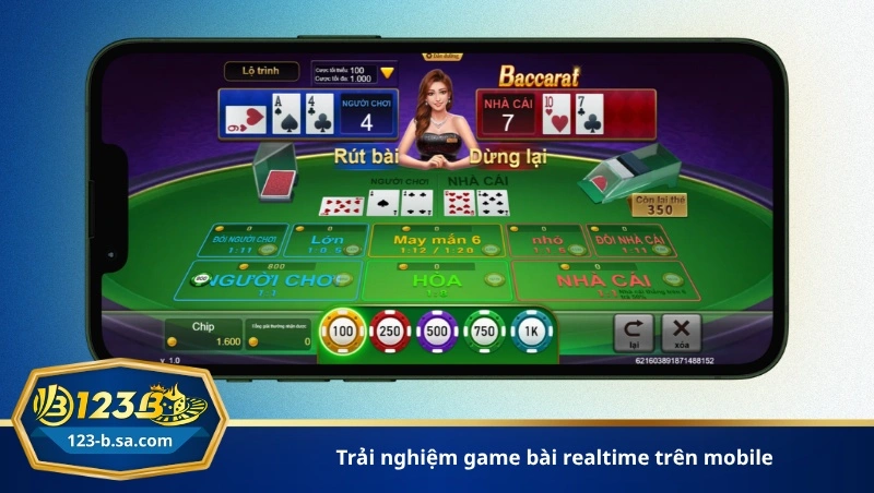 trải nghiệm game bài realtime trên mobile