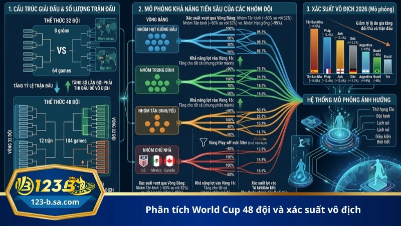 phân tích World Cup 48 đội và xác suất vô địch